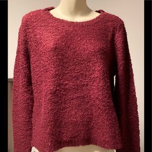 Like new, Arizona Jean Co., bumpy knit, wine/burgundy color, crew neck sweater.
